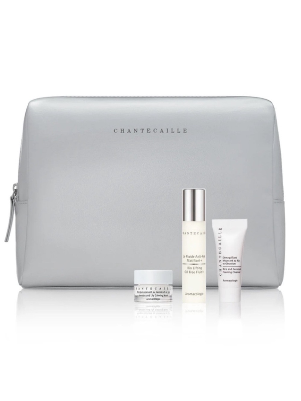 Chantecaille Bio Lifting Oil Free Fluid+ Jasmine & Lily Calming Mask & Cleanser